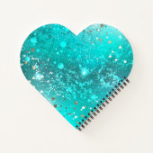 Carnet Arrière - plan à huile Turquoise de la menthe (Dos)