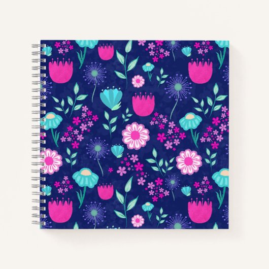 Carnet Arrière - plan à motif floral mignon (Devant)