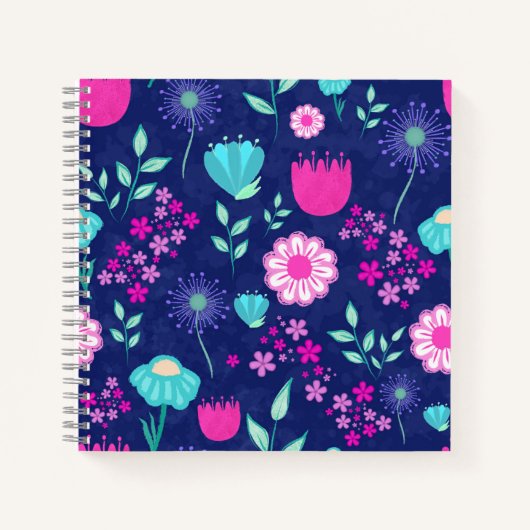 Carnet Arrière - plan à motif floral mignon (Devant)