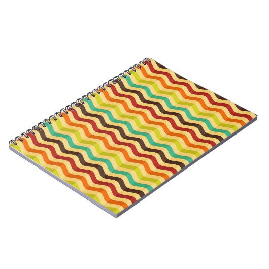 Carnet Arrière - plan à rayures rétro 4 (Côté gauche)