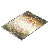 Carnet arrière - plan abstrait de flou or, avec boke déco (Côté gauche)