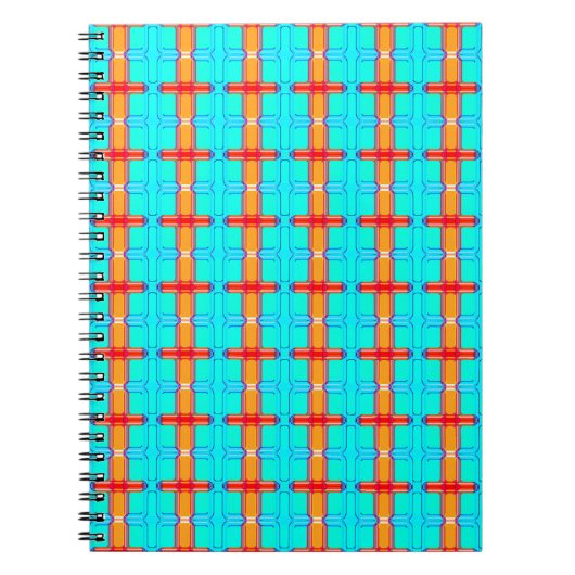 Carnet arrière - plan abstrait | motif en vichy multicolo (Devant)