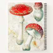Carnet Arrière - plan affligé de champignon rouge morel (Dos)