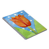 Carnet Arrière - plan blanc bleu 2013 de tache de tulipe (Côté Droit)
