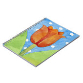 Carnet Arrière - plan blanc bleu 2013 de tache de tulipe (Côté gauche)
