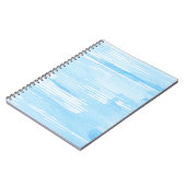 Carnet Arrière - plan bleu abstrait d'aquarelle, texture (Côté gauche)