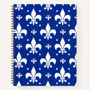 Carnet Arrière - plan bleu Fleur-de-lis Motif Design