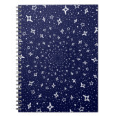 Carnet Arrière - plan bleu violet bleu marine des étoiles (Devant)