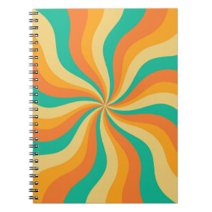 Carnet Arrière - plan coloré Retro les années 70 Sunburst