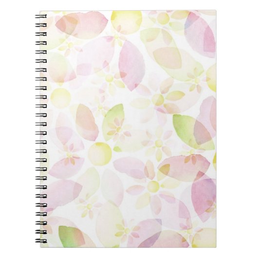 Carnet Arrière - plan conçu de fleur d'aquarelle, texture (Devant)