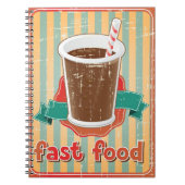 Carnet Arrière - plan d'aliments de préparation rapide (Devant)