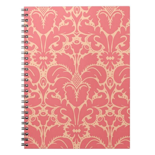 Carnet arrière - plan damassé de style baroque (Devant)