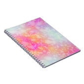 Carnet Arrière - plan d'aquarelle Abstraite rose et orang (Côté Droit)