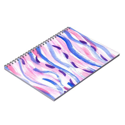 Carnet arrière - plan d'aquarelle rayée Abstrait. Brosse (Côté gauche)