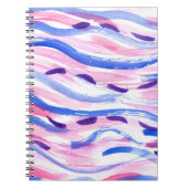 Carnet arrière - plan d'aquarelle rayée Abstrait. Brosse (Devant)