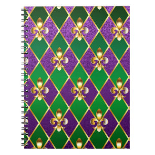 Carnet Arrière - plan de bijoux Mardi Gras