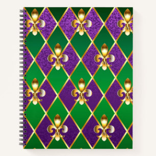 Carnet Arrière - plan de bijoux Mardi Gras
