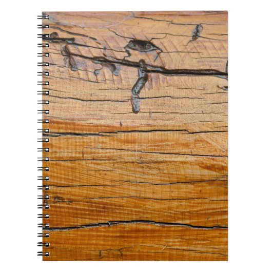 Carnet Arrière - plan de bois naturel, tranche de bois et (Devant)