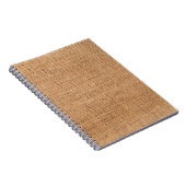 Carnet Arrière - plan de burlap textile (Côté Droit)