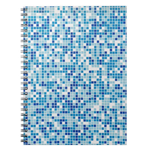 Carnet Arrière - plan de carreaux bleus (Devant)