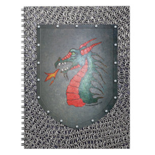 Carnet Arrière - plan de Chainmail de dragon de bouclier