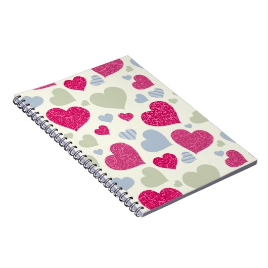 Carnet Arrière - plan de coeurs (Côté Droit)