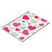 Carnet Arrière - plan de coeurs (Côté gauche)