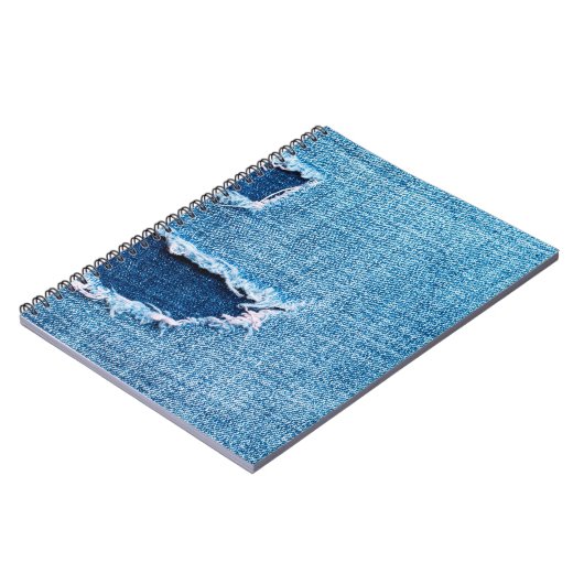 Carnet Arrière - plan de denim texturé. Trou déchiré dans (Côté gauche)
