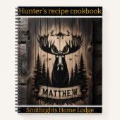 Carnet Arrière - plan de l'orignal artistique sur bois ru (Devant)