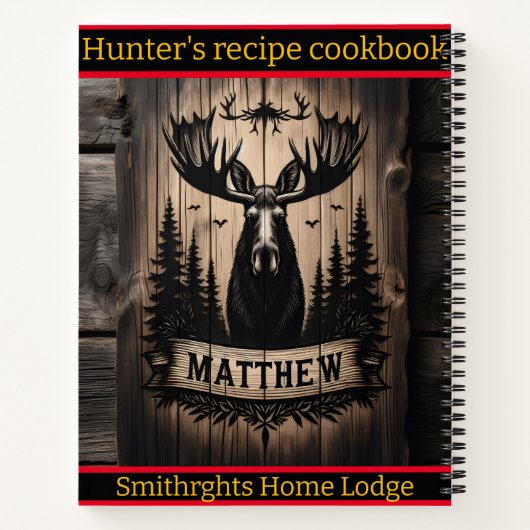 Carnet Arrière - plan de l'orignal artistique sur bois ru (Dos)