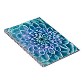 Carnet Arrière - plan de macro à fleurs turquoise Dahlia (Côté Droit)