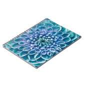 Carnet Arrière - plan de macro à fleurs turquoise Dahlia (Côté gauche)