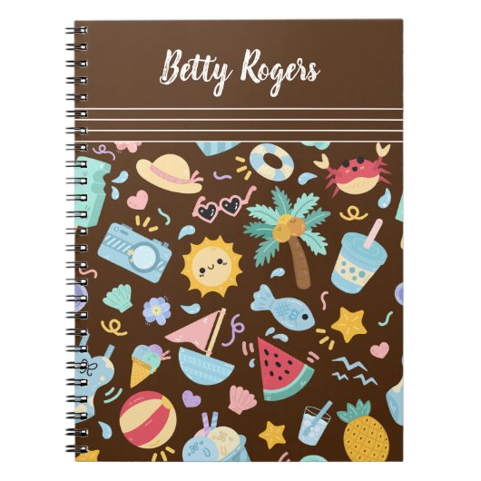 Carnet arrière-plan de modèle continu été (Devant)