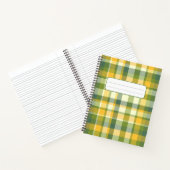 Carnet Arrière - plan de Motif Plaid jaune et vert (Intérieur)