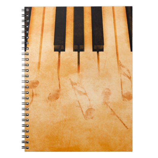 Carnet arrière - plan de musique Abstraite - Clavier et m (Devant)