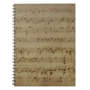 Carnet arrière - plan de musique vintage