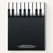 Carnet Arrière - plan de piano noir et blanc (Dos)