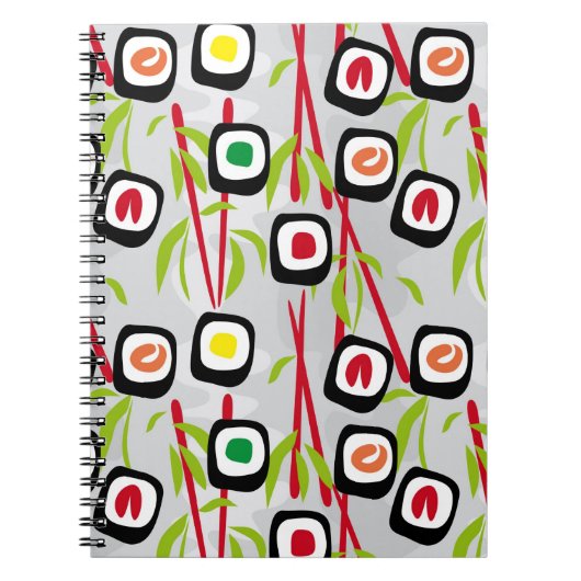 Carnet Arrière - plan de sushi (Devant)