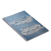 Carnet Arrière - plan de texture de jean bleu déchirée. D (Côté Droit)