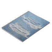 Carnet Arrière - plan de texture de jean bleu déchirée. D (Côté gauche)
