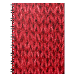 Carnet Arrière - plan de texture de laine de tricot rouge