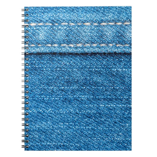 Carnet Arrière - plan de texture jeans bleu. (Devant)