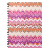 Carnet arrière - plan de zigzag rose (Devant)