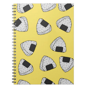 Carnet Arrière - plan d'Onigiri (balle de riz japonaise).