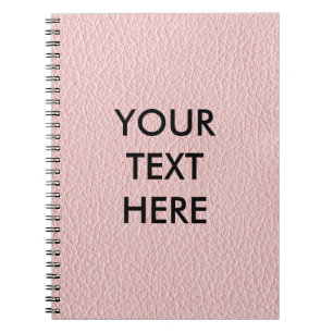 Carnet Arrière - plan en cuir rose personnalisable