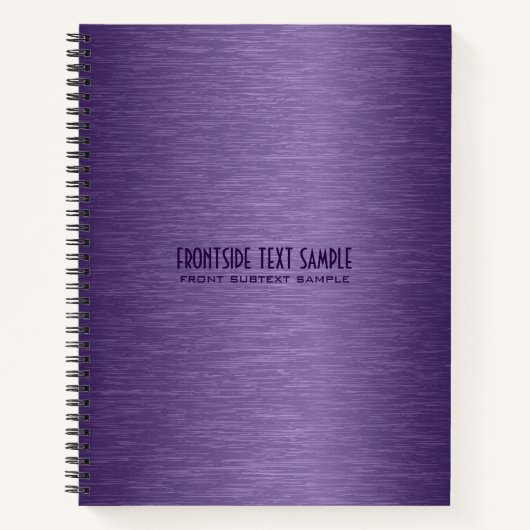 Carnet Arrière - plan en faux métal violet (Devant)