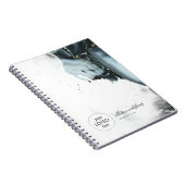 Carnet Arrière - plan en marbre noir gris glacé (Côté Droit)