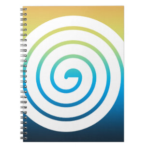 Carnet Arrière - plan en spirale de couleur de Whaite