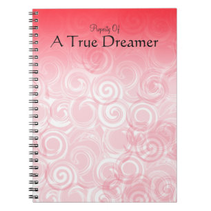 Carnet Arrière - plan en spirale rouge de modèle