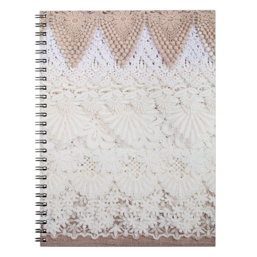 Carnet Arrière - plan et texture dentelle (Devant)